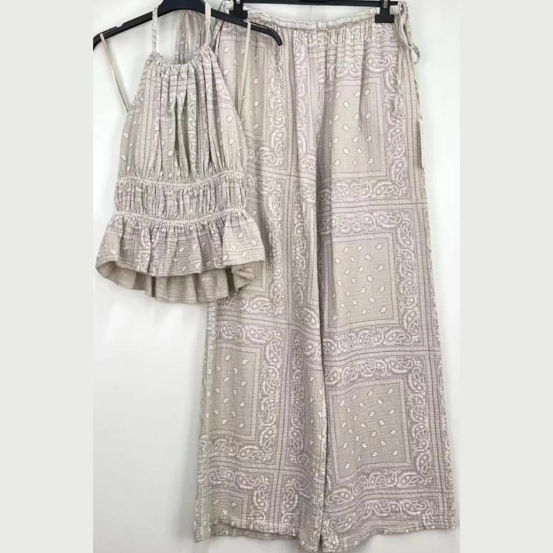 Ensemble beige en coton