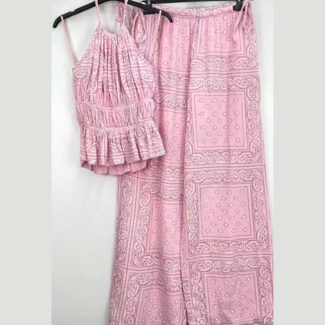 Ensemble rose en coton