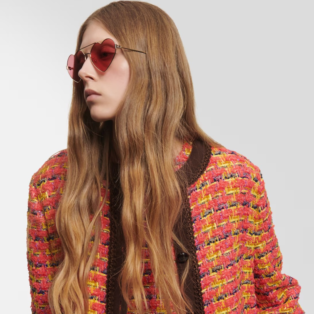 Lunettes Coeur Roses Gucci