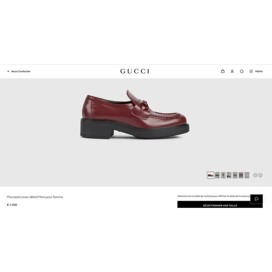Mocassins Gucci rose