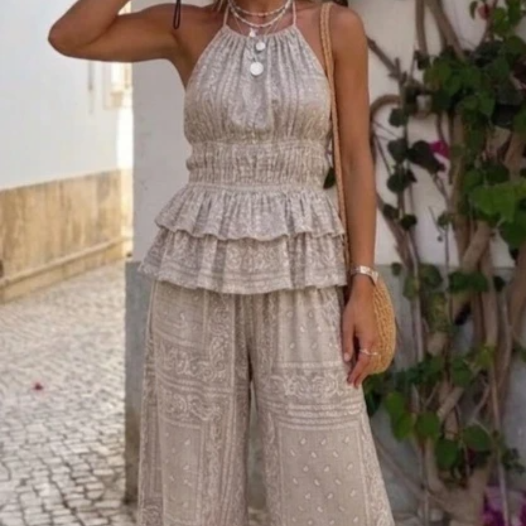 Ensemble beige en coton