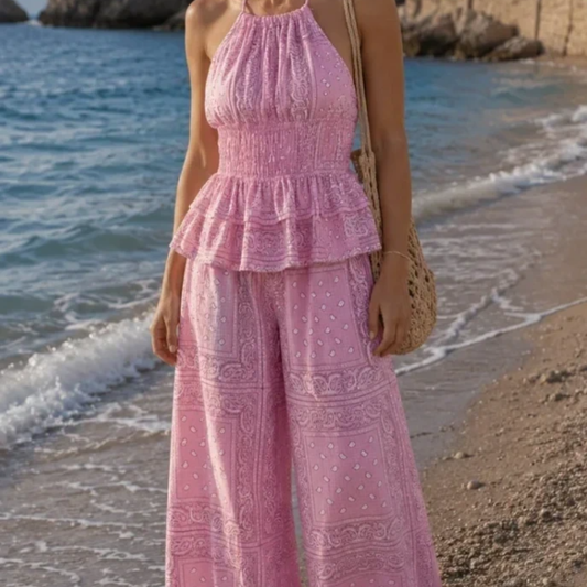 Ensemble rose en coton