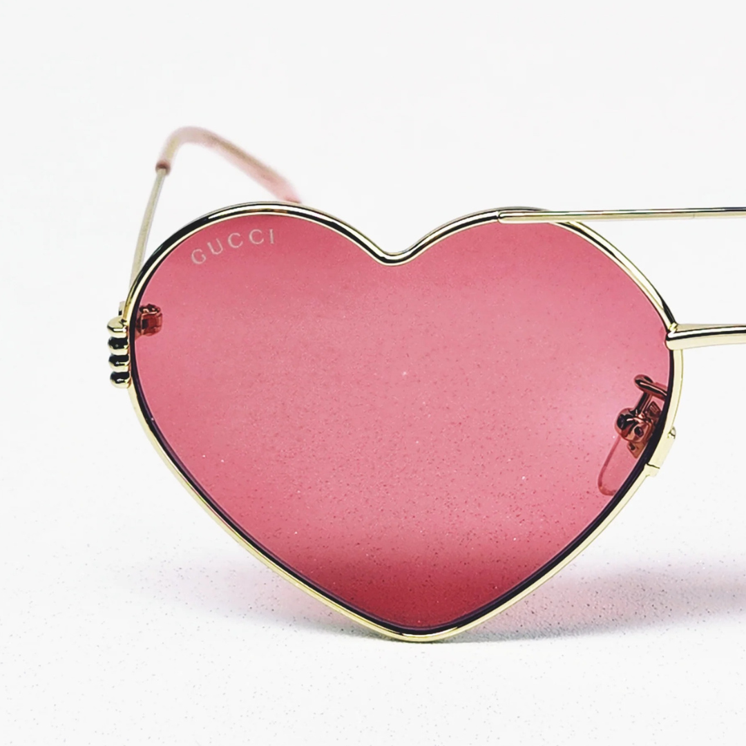 Lunettes Coeur Roses Gucci