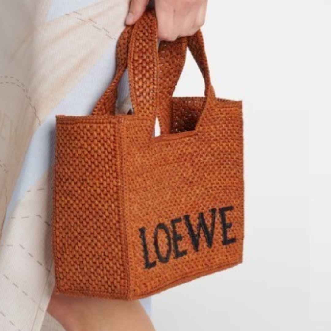Cabas en Raphia Marron Loewe