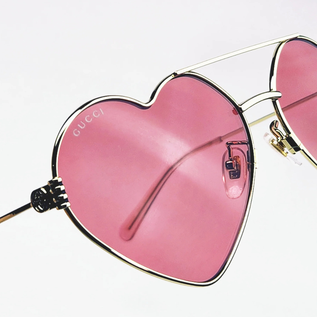 Lunettes Coeur Roses Gucci
