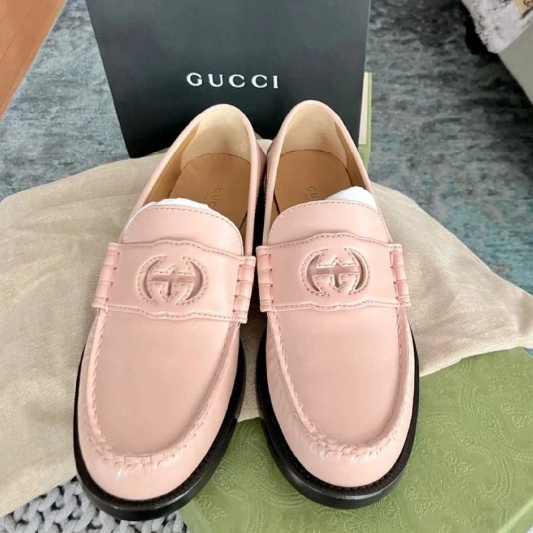 Mocassins Gucci rose