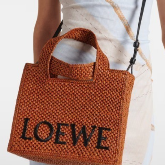 Cabas en Raphia Marron Loewe