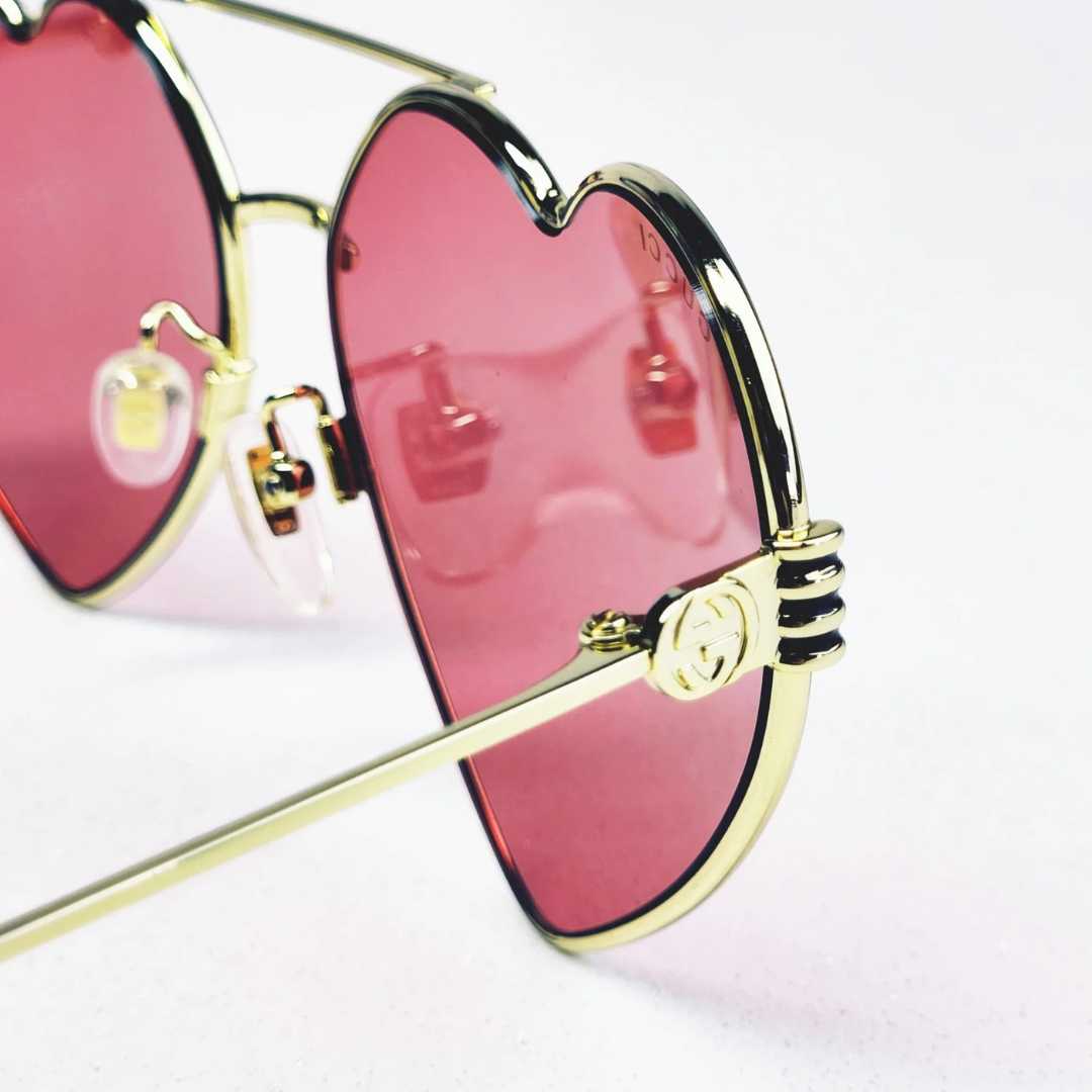Lunettes Coeur Roses Gucci