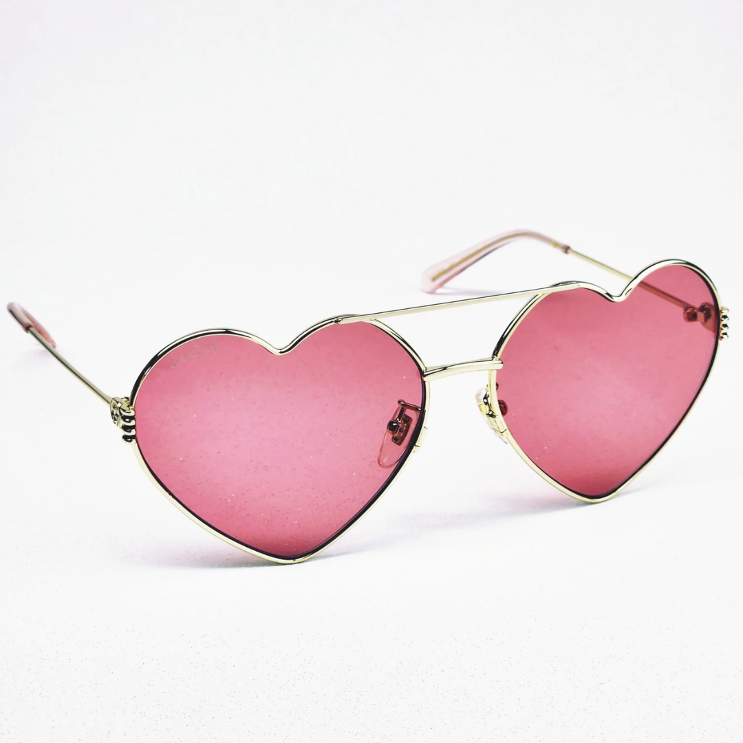 Lunettes Coeur Roses Gucci