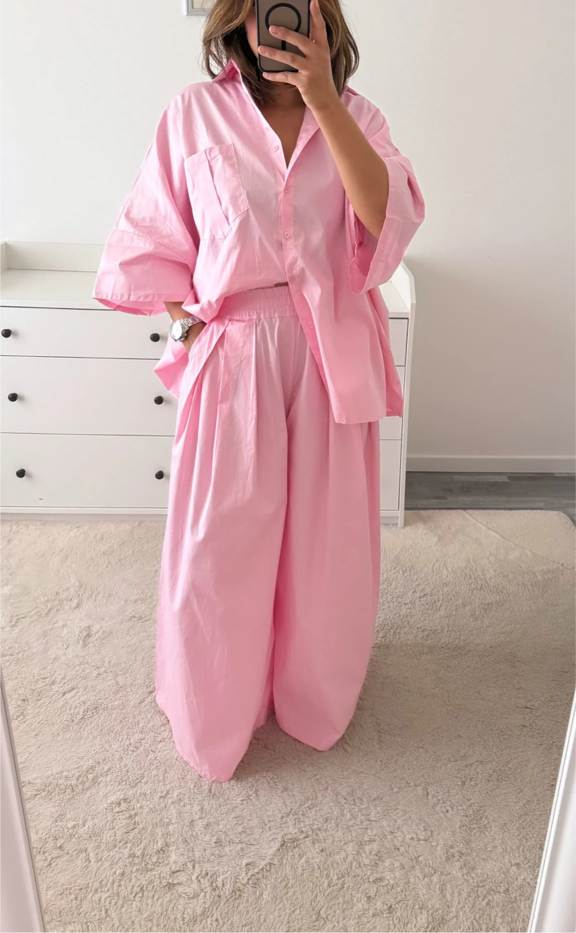Ensemble rose coton