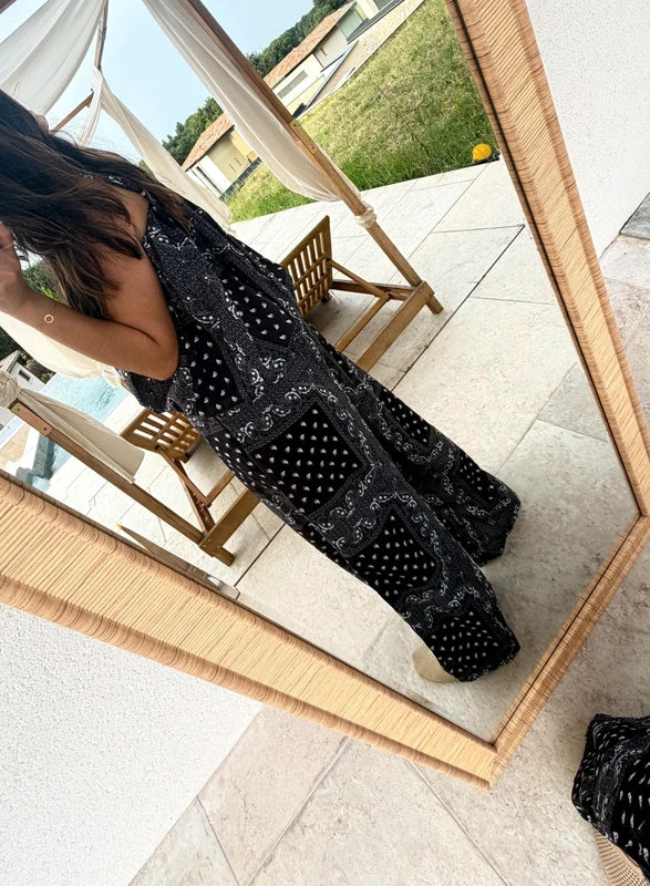 Ensemble imprimé Bandana noir