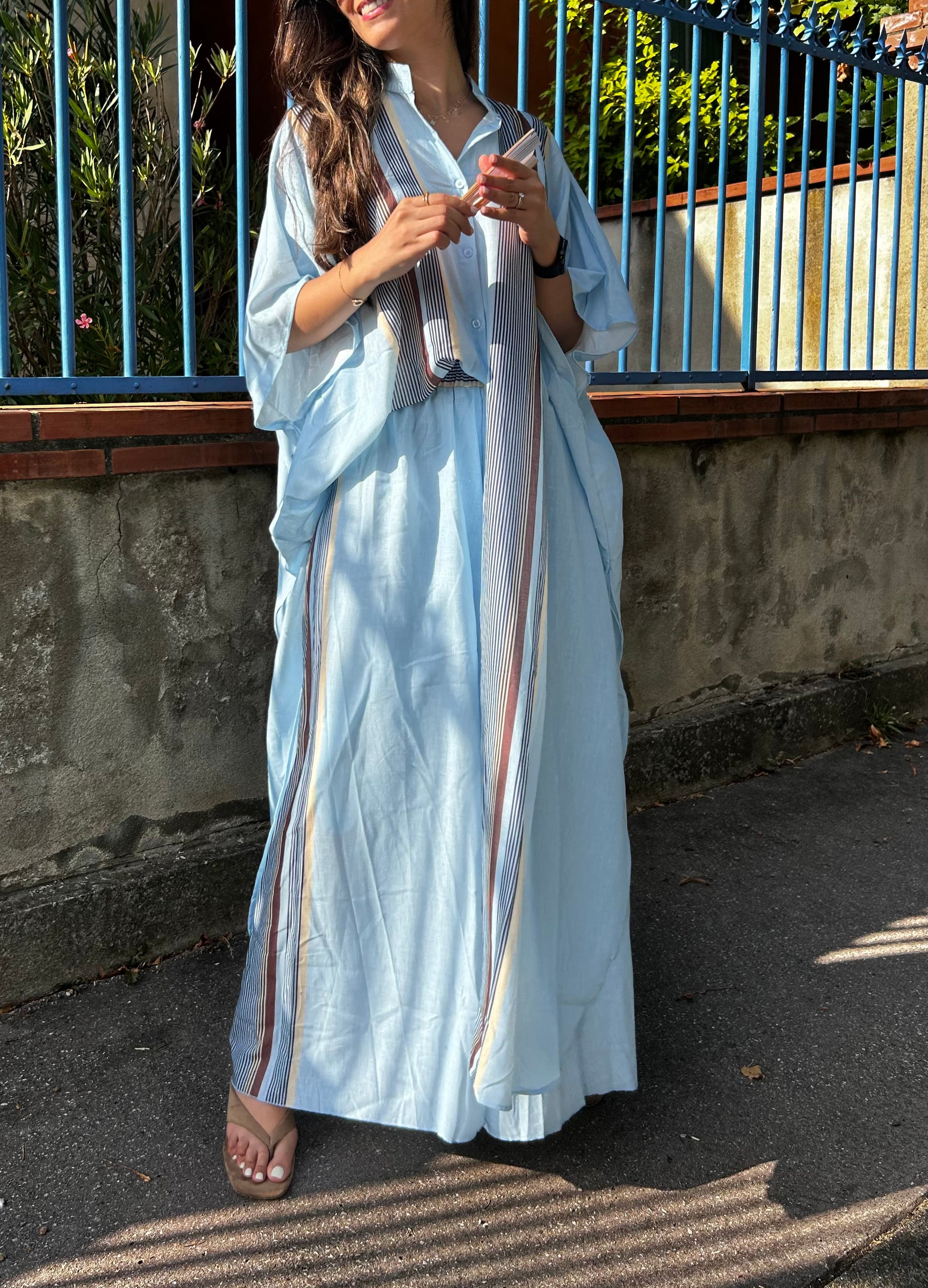 Ensemble Femme Chic 100% Coton Bleu ciel