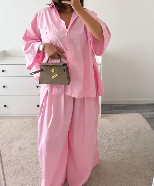 Ensemble rose coton